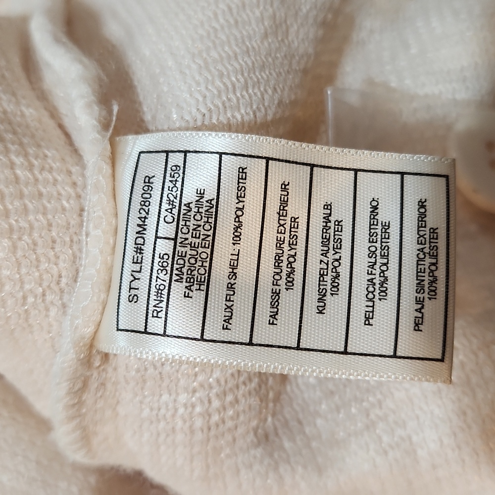 Steve Madden Off-White Sherpa Coat - Picture 6 of 10